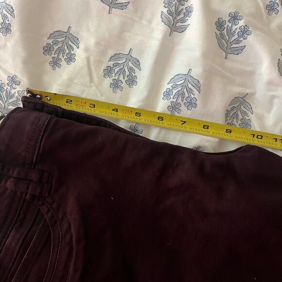 Democracy AB Technology Skinny Jeans Mid Rise Zip Fly Women Burgundy Size 12 - Picture 8 of 9